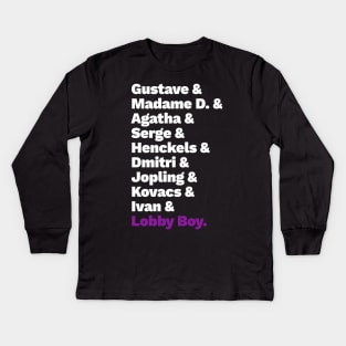 Grand Budapest List 2 Kids Long Sleeve T-Shirt